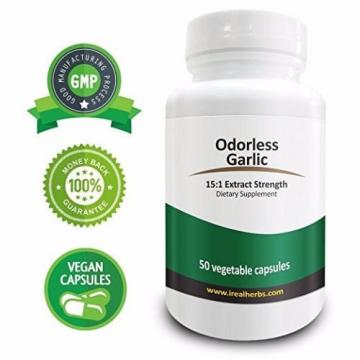 Real Herbs Odorless Garlic Extract - Derived from 6,000mg of Garlic