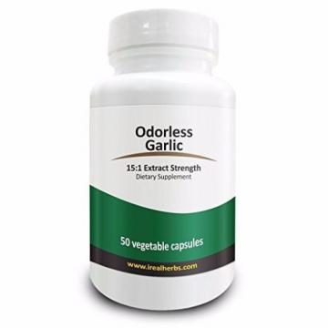 Real Herbs Odorless Garlic Extract - Derived from 6,000mg of Garlic