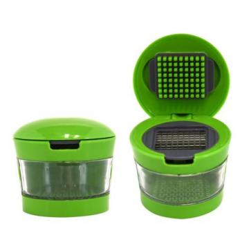 Garlic Press Slicer Crusher Dicer Chopper 2 Cutting Blades Hand Kitchen Tool Kit