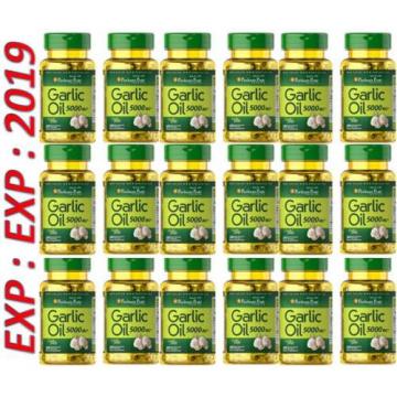 Whole Sale Garlic Oil 5000MG 18X100Caps Cholesterol Health Pills Very Fresh 2019