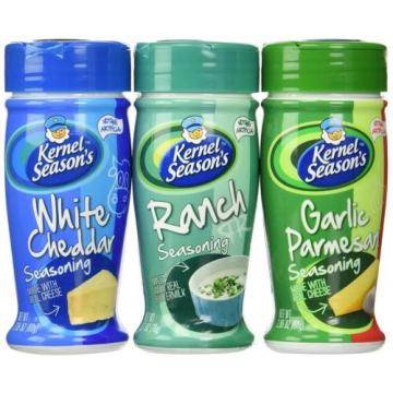 Kernel Season&#039;s Popcorn Seasoning Variety Pack of 3 Ranch Parmesan &amp; Garlic and