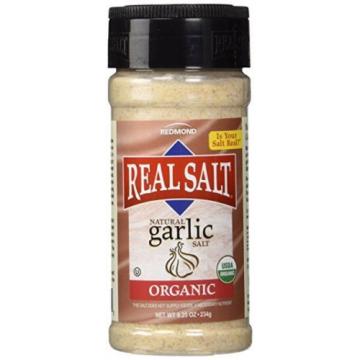 New 2 Pack Redmond Trading Organic Garlic Salt, 8.25 Oz (16.5 oz)