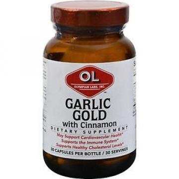 Olympian Labs Garlic-Gold W/Cinnamon 30 caps EXP:02/2018