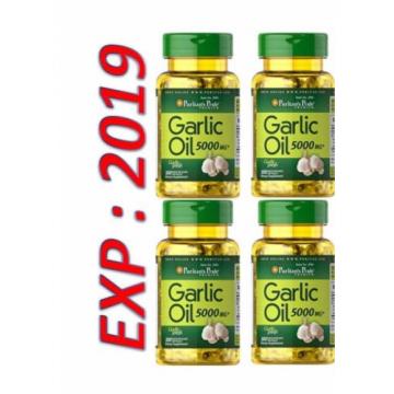 Garlic Oil 5000 MG 4 X 100 Rapid gels Cholesterol Cardio Health Fresh Pills 2019