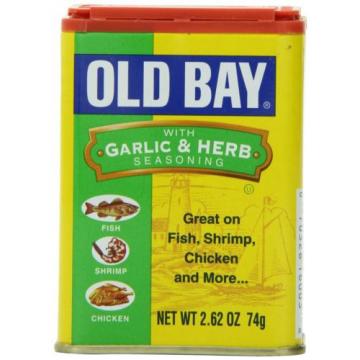 Old Bay Seasoning with Garlic &amp; Herb  2.62 Ounce (74 g)(Pack of 12)