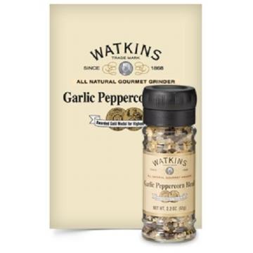 J.R. WATKINS Garlic Peppercorn Grinder Spice Blend, 2.2 oz. and Kosher