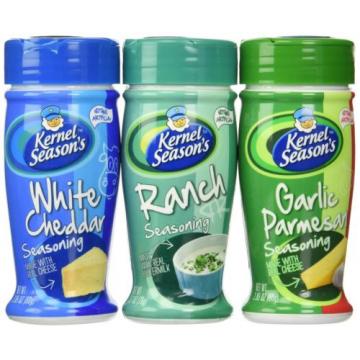 Kernel Season&#039;s Popcorn Seasoning Variety Pack of 3 Ranch Parmesan &amp; Garlic a...