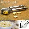 Qlty First Stainless Steel Professional Garlic Press, Crusher Complete Bundle -