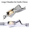 HeyLR Stainless Steel 18/8 Garlic Press Round Handle Crush Garlic Cloves And