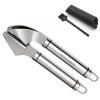 Garlic Press And Ginger Kitchen Tools Crusher Propresser Stainless Steel New