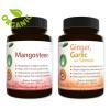 2 Bottle Set: 90 Mangosteen Capsules + 90 Turmeric, Garlic &amp; Ginger Capsules