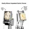 Alpha Grillers Garlic Press and Peeler Set. Stainless Steel Mincer and Silicone