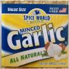 TWO (2) XL JARS of SPICE WORLD MINCED GARLIC  48 oz. FREE PRIORITY SHIPPING