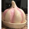 Garlic Roaster Shaped Like Garlic Never Used With Instructions Nice Pink Cream