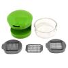 Garlic Press Slicer Crusher Dicer Chopper 2 Cutting Blades Hand Kitchen Tool Kit