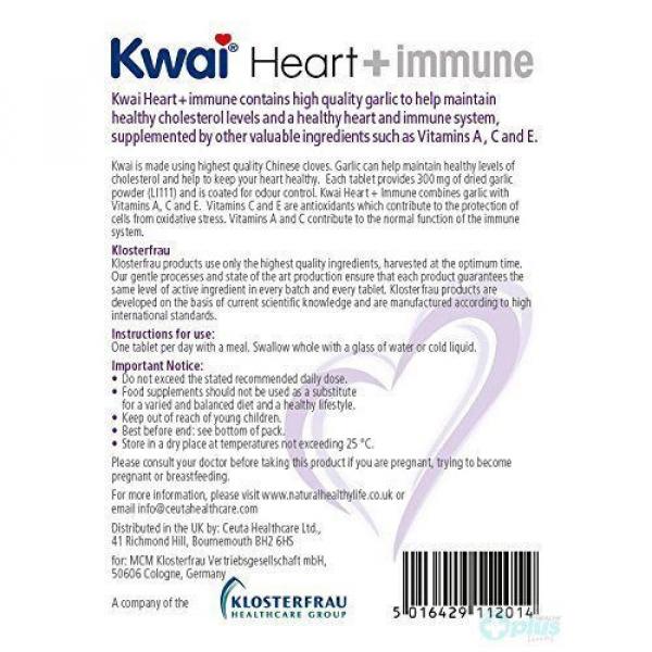 Kwai Heart &amp; Immune Garlic 300mg Plus Vitamins A,C &amp; E (100) #2 image