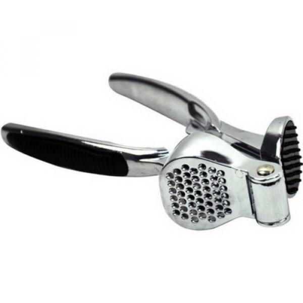 Premium Stainless Chrome Garlic Press Crusher Easy Clean Grip Handle Washer Safe #1 image