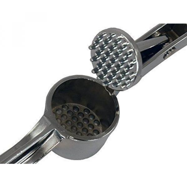 Stainless Steel Garlic Press Mincer &amp; Silicon Garlic Peeler Tube #3 image