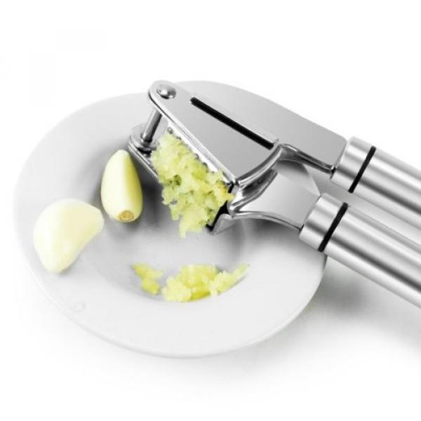 Ginger Garlic Press Mince Squeezer Crusher Silver Chopper Masher Stainless Steel #4 image