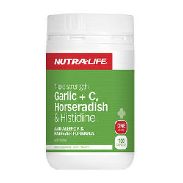 NEW Nutralife Triple strength Garlic + Vit C, Horseradish &amp; Histidine 100 Caps #1 image