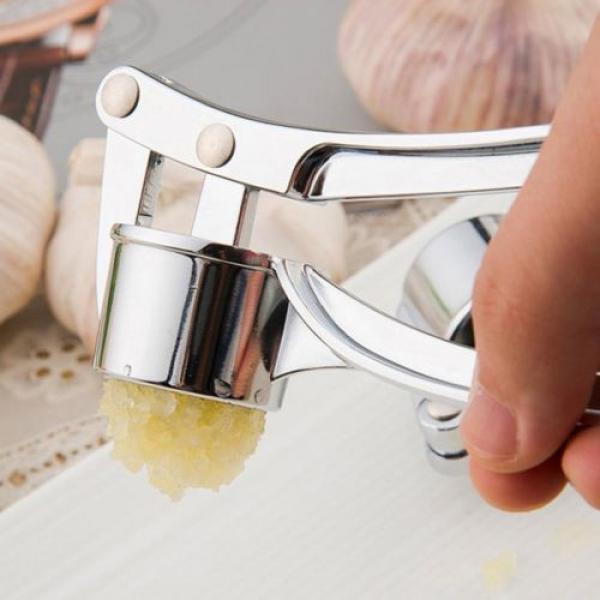 Stainless Steel Garlic Press Crusher Squeezer Masher Home Kitchen Minc #4 image