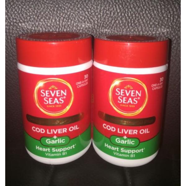 2 X SEVEN SEAS OMEGA-3 + GARLIC -2X 30 CAPSULES #2 image