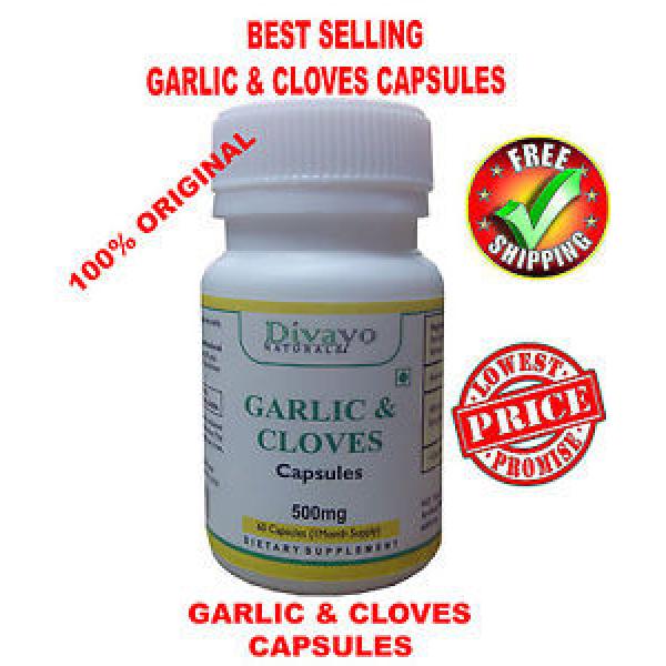 Garlic &amp; Clove pure Indian 60 capsules By Divayo Naturals (Or Buy3 Get 1 Free) #1 image