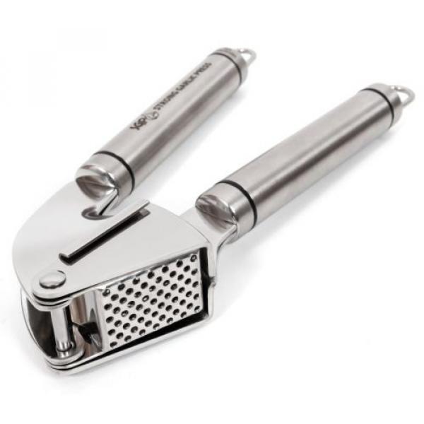 Strong Garlic Press Stainless Steel with Silicone Tube Roller for Perfect... New #2 image