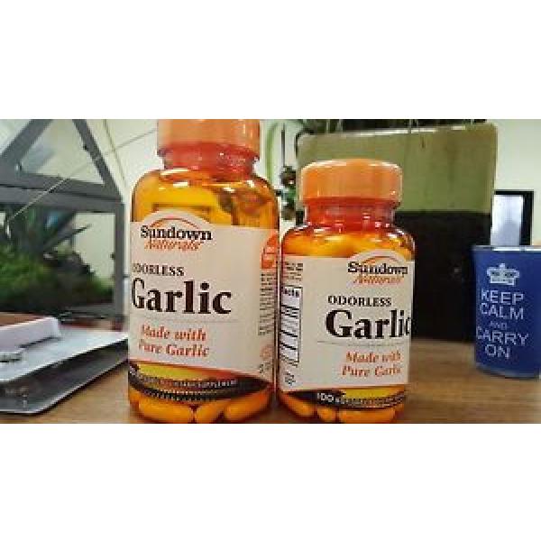 2 bottles Sundown Naturals Garlic 100 softgels +free shipping #1 image