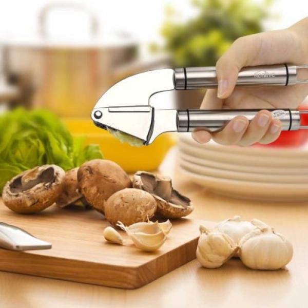 Kealive Garlic Press Stainless Steel Garlic Crusher Stainless Professional Gi... #4 image