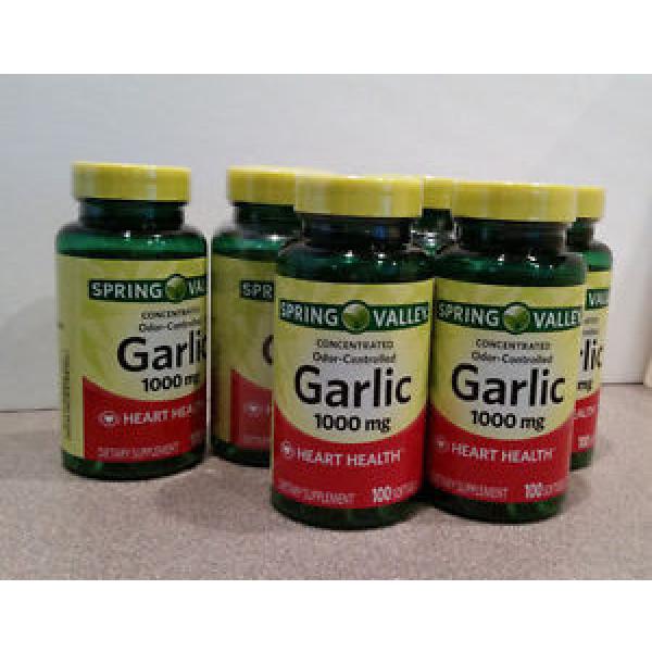 LOT OF 6 Spring Valley Garlic 1000 Mg Heart Health 100 CT SOFTGELS TOTAL 600 #1 image