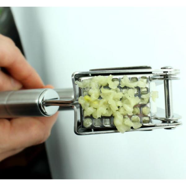 Top Rated EcoJeannie Garlic Press w/ Hanging Hook &amp; Square Holes w/ Brush #4 image