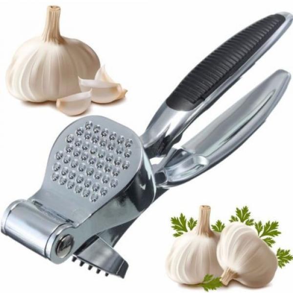 Pro Heavy Duty Zinc Alloy Metal Garlic Press Crusher Slicer Grinder Tool Grip #1 image