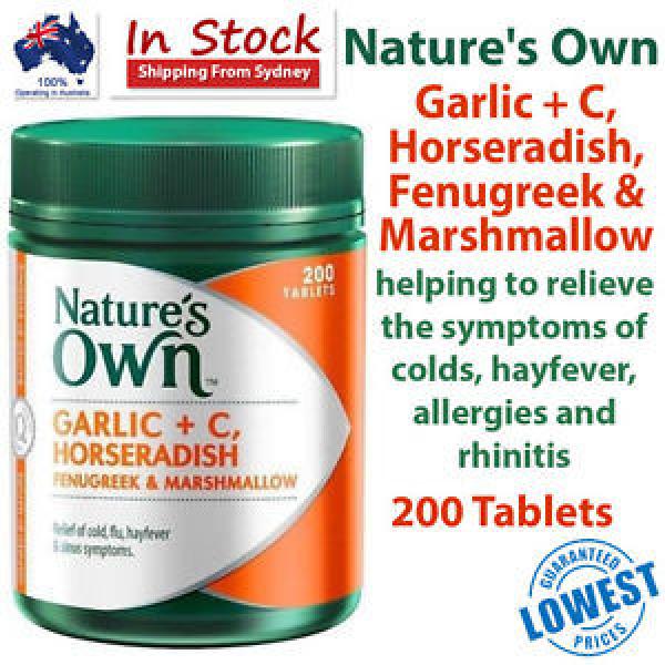 Nature&#039;s Own Garlic + C, Horseradish, Fenugreek &amp; Marshmallow 200 tablets #1 image