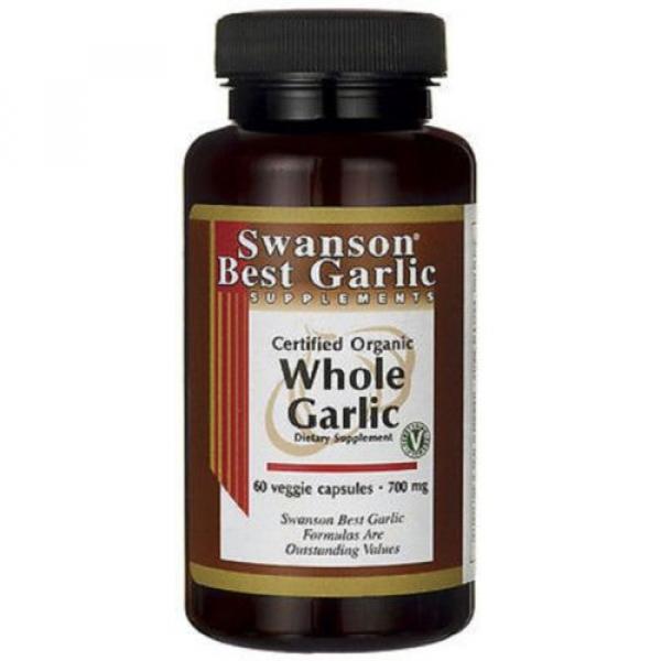 New Swanson Best Garlic Supplements Certified Organic Whole Garlic 700mg 60 caps #2 image