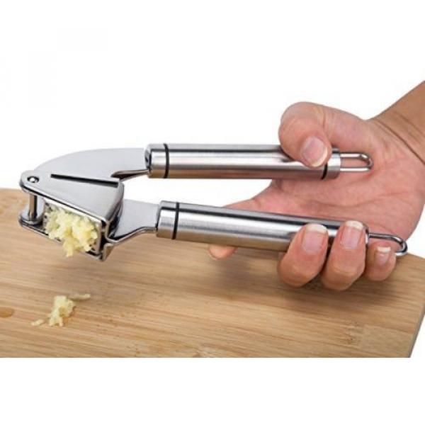 Bonim Grillers Garlic Press And Peeler Set. Stainless Steel Mincer And Silicone #5 image