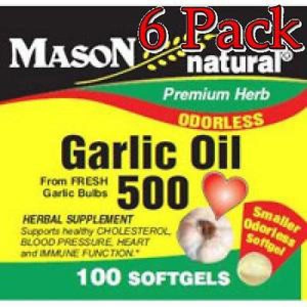 Mason Natural Garlic Oil 500Mg, Odorless, 100ct, 6 Pack 311845053213T205 #1 image