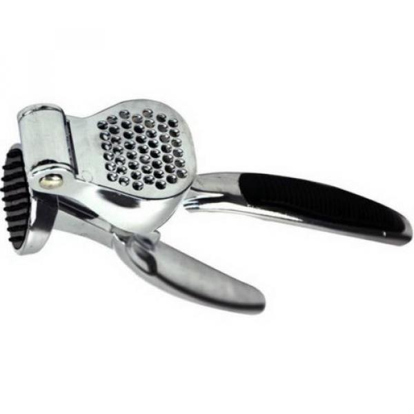 Stainless Chrome Garlic Press Crusher Easy Clean Grip Handle Dishwasher Safe #1 image