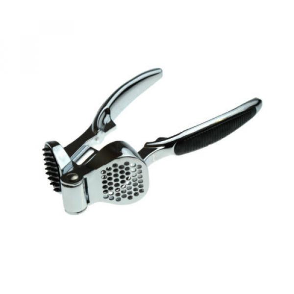 Stainless Chrome Garlic Press Crusher Easy Clean Grip Handle Dishwasher Safe #2 image