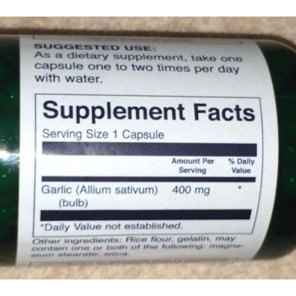 (2) Garlic (cloves), from Swanson &gt;&gt;&gt; 120 capsules, 400 mg each #2 image