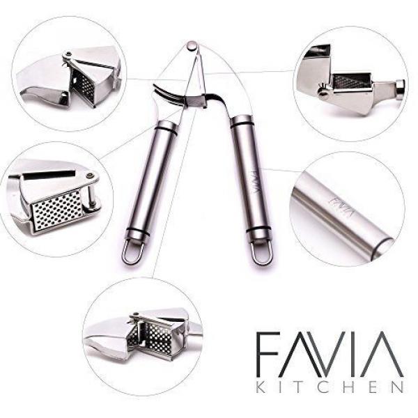 Favia Kitchen FAVIA - EASY CLEAN Stainless Steel Dish Washer Safe Kitchen GARLIC #1 image