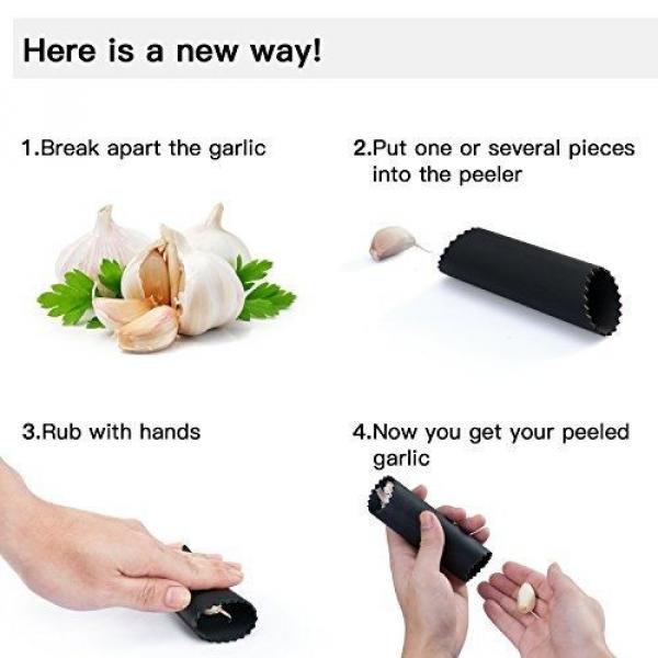 X-Chef Garlic Press, X Chef Garlic Mincer and Peeler Set Silicone Tube Roller #3 image