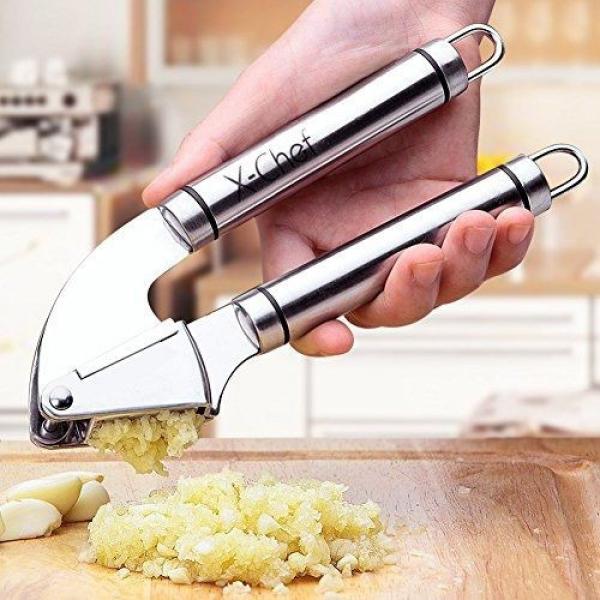 X-Chef Garlic Press, X Chef Garlic Mincer and Peeler Set Silicone Tube Roller #5 image