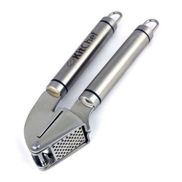 KitChef Premium Garlic Press includes a Garlic Peeler Plus a Cleaning Brush #1 image