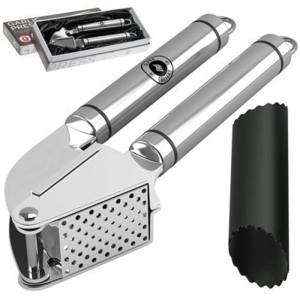 Alpha Grillers Garlic Press and Peeler Set. Stainless Steel Mincer and... #1 image