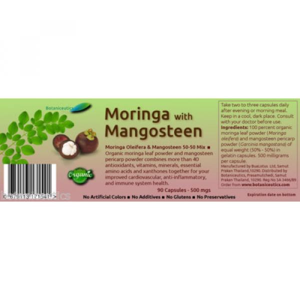 Moringa Oleifera &amp; Mangosteen + Garlic, Ginger &amp; Turmeric, 180 capsules - 500 mg #3 image