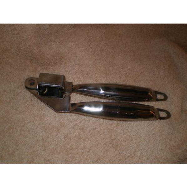 Heavy Stainless Steel Garlic Press, Hinged w/ Removeable Basket #2 image