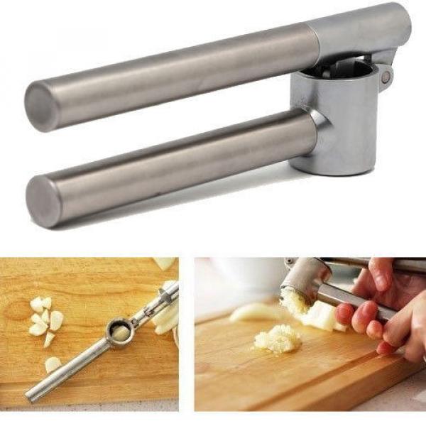 Heavy Duty Stainless Steel Garlic Squeezer Press Crusher Removable Insert Mash #1 image