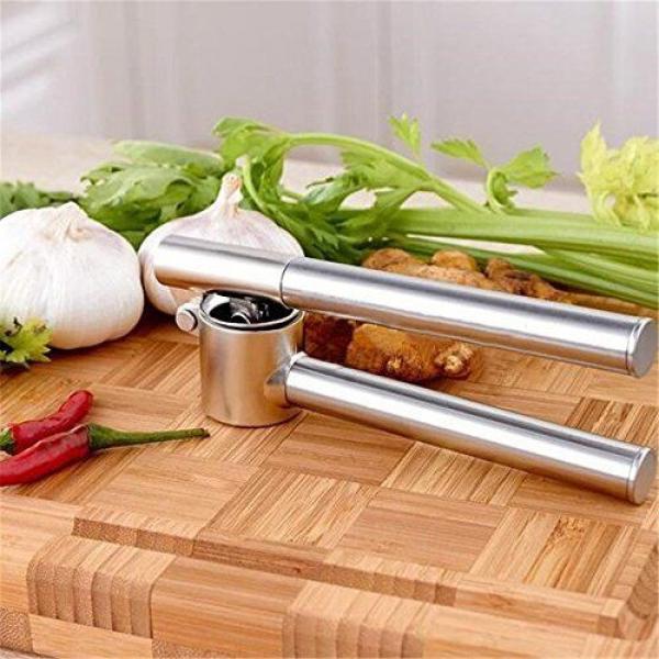 Stainless Steel Garlic Press Easy Clean Easy Use Best Home Kitchen Utensel Tool #3 image