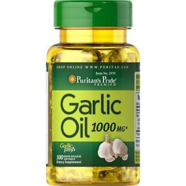 Puritan&#039;s Pride Garlic Oil 1000mg x100 Rapid Release Capsules #1 image